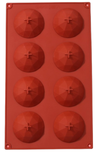 Форма для выпечки силикон Доляна «Бриллиант», 29х17х2,2 см, 8 ячеек, коричневый (7434167)