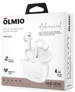 Гарнитура Bluetooth OLMIO TWE-022 белые