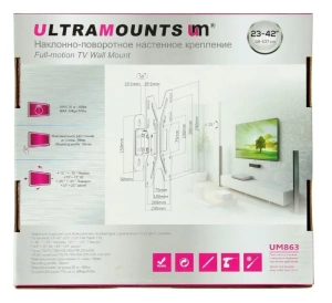 Подставка д/ТВ ULTRAMOUNTS UM863 для 23-42" черный