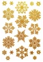Наклейки декоративные Декоретто NO 1002 Золотистые снежинки