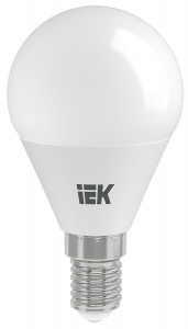 Лампочка E14 светодиод. IEK 9Вт(810Lm) шар холодный свет 4000K LLE-G45-9-230-40-E14