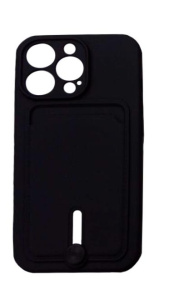 Бампер Apple iPhone 13 Pro ZIBELINO Card Holder с выталк. черный