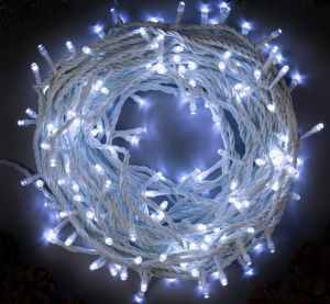 Электрогирлянда уличная LUAZON LIGHTING "Нить" 20м, белая нить, 200 LED, свечение белое, 8 реж., 220  (3584144)