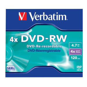 DVD-RW VERBATIM 4,7Gb/1-4x (JEWEL)