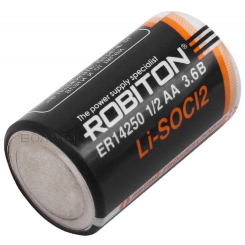 Элемент питания robiton. Литиевая батарея er14250. Батарейка 3.6 в 14250. Er14250 1/2 AA. Элемент питания Robiton er14250 1/2 AA.