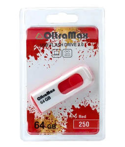 Карта USB2.0 64 GB OLTRAMAX 250 красный