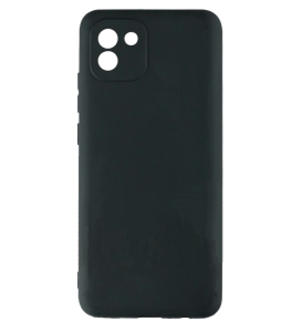 Бампер Samsung A03 (A035) ZIBELINO Soft Matte черный с микрофиброй