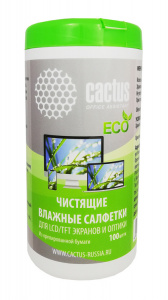 Салфетка д/ТВ Cactus CS-1001PE для экранов и оптики 100шт