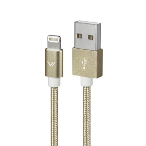 Кабель USB 2.0 A вилка - 8pin 1 м VERTEX MFI MFIDC2BG золот.