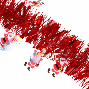 Мишура СНОУ БУМ (377-551) с декор.элем снеговик, д.мороз, 200х8см, ПВХ, 2 цвета