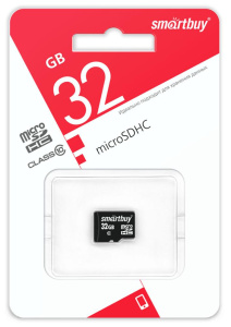 Карта micro-SD 32GB SMARTBUY Class10 LE
