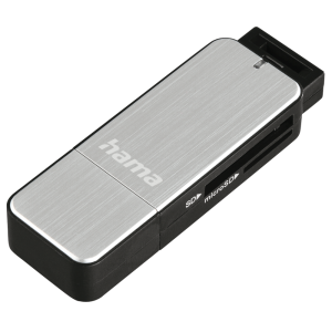 Карт-ридер Hama H-123900 USB3.0 серебристый