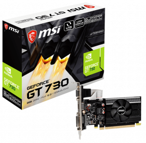 Видеокарта MSI PCI-E N730K-2GD3/LP NV GT730 2048Mb 64 GDDR3 902/1600 DVIx1/HDMIx1/CRTx1/HDCP Ret low