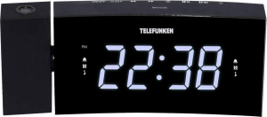 Радиочасы TELEFUNKEN TF-1568U черный с белым