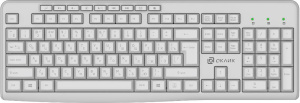 Клавиатура Oklick K225W белый