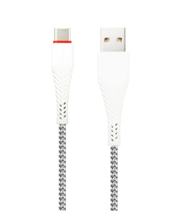 Кабель USB 2.0 A вилка - Type C 1 м Borofone BX25 2.4A нейлон (White)