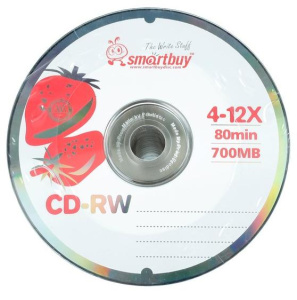 CD-RW SMARTBUY 80MIN 4-12X SP-100 (SB000124)