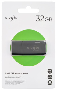 Карта USB2.0 32 GB Vixion Shark Eyes черный