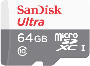 Карта micro-SD 64 GB SanDisk SDSQUNR-064G-GN3MN Ultra