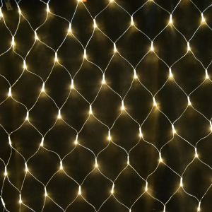 Электрогирлянда уличная LUAZON LIGHTING "Сеть" 2х3м, УМС, прозр. нить, 348 LED, свечение тепл. белое, 220 В (2361698)