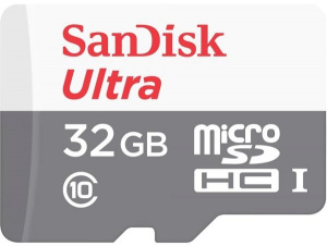Карта micro-SD 32 GB SanDisk SDSQUNR-032G-GN3MA Ultra Light + adapte