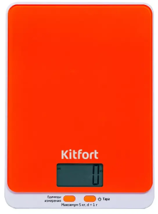 Весы кухонные электронные KITFORT КТ-803-5 оранжевый