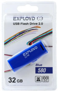 Карта USB2.0 32 GB EXPLOYD 580 синий