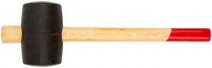 Киянка резиновая КУРС деревянная рукоятка 70 мм (45375)