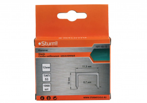 Скобы для степлера STURM 8 мм.,закален., тип 140,1000 шт.(1071-03-08)