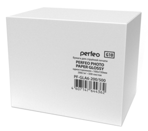 Бумага PERFEO 10х15 200 г/м2 глянцевая 500л (PF-GLA6-200/500)