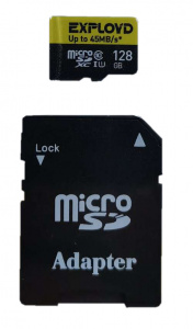 Карта micro-SD 128 GB EXPLOYD Class10
