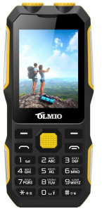 Сотовый телефон Olmio X02 черный-желтый