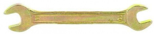 Ключ гаечный СИБРТЕХ рожковый, желтый цинк 10х11мм (14304)