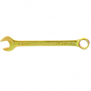 Ключ гаечный комб. СИБРТЕХ желтый цинк 24мм (14986)