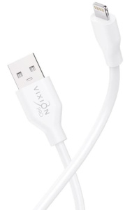 Кабель USB 2.0 A вилка - 8-pin 1 м  Vixion VX-02i PRO белый