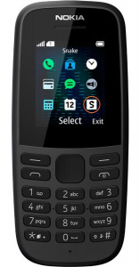 Сотовый телефон Nokia 105 SS Black