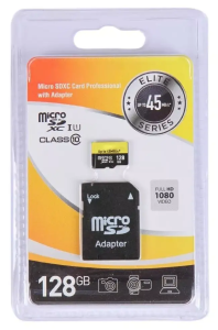 Карта micro-SD 128 GB EXPLOYD Class10 UHS-1 EX128GCSDXC10UHS-1-ElU1 Elite+адаптер