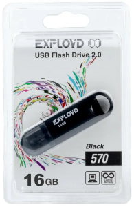 Карта USB2.0 16 GB EXPLOYD 570 черный