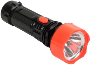 Фонарь SIMA аккумуляторный, 1 LED, от сети, красный/черный (1134489)