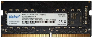Память SO-DIMM DDR4 16384Mb 3200MHz Netac NTBSD4N32SP-16 Basic RTL PC4-25600 CL22 SO-DIMM 260-pin 1.2В single r