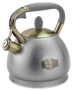 Чайник со свистком ZEIDAN Z-4350 серый 3л ПОД БРОНЗУ