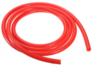 Трубка ПВХ жесткая, под быстросъем, красная, 12 мм (за 1метр)