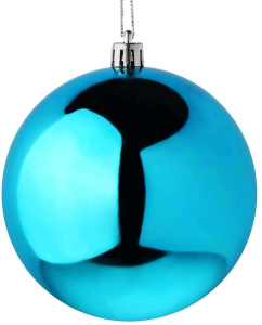 Шар новогодний СНОУ БУМ (372-600) 10см, пластик, 1шт, голубой