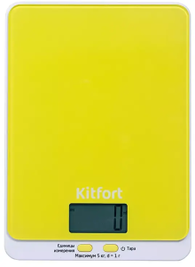 Весы кухонные электронные KITFORT КТ-803-4 желтый