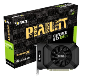 Видеокарта Palit PCI-E PA-GTX1050Ti StormX 4G NV GTX1050TI 4096Mb 128b GDDR5 1290/7000 DVIx1/HDMIx1/