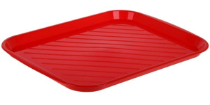 Поднос пластик Ангора, прямоугольный, красный, 35х47 см (1255039)