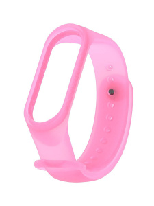 Ремешок для Mi Band 5 ZIBELINO Gradient прозрачный силиконовый розовый
