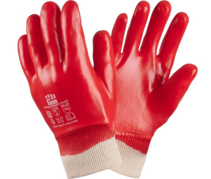 Перчатки х/б маслобензостойкие красный Гранат Люкс (268971)