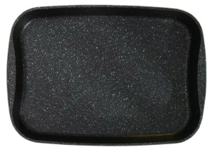 Противень KUKMARA, 36,5х26х5,5 см, тёмный мрамор (ПМТ02а/4278871)