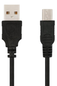 Кабель USB 2.0 A вилка - miniUSB 1 м Vixion 2A VX-03 PRO черный